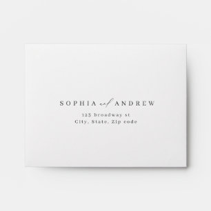 Elegant modern script minimalist wedding RSVP Envelope