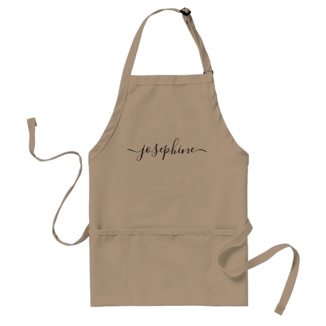 Elegant Modern script name personalized Standard Apron (Front)