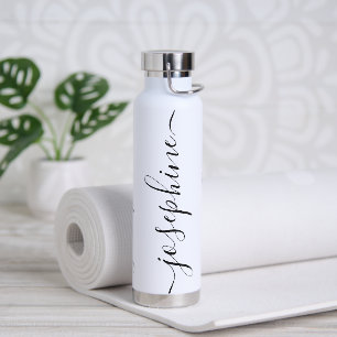 Elegant Modern script Name personalized Water Bottle