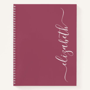 Elegant Modern Script Personalized Notebook