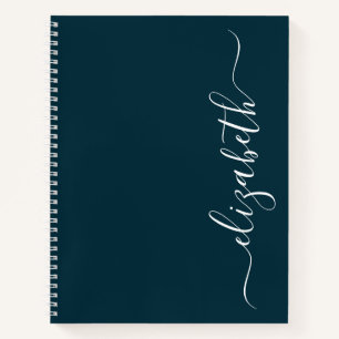 Elegant Modern Script Personalized Notebook