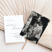 Elegant Modern Script Photo Classic Wedding