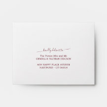 Elegant Modern Script Pre Addressed RSVP Wedding