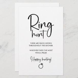 Elegant Modern Script   Ring Hunt Game Sing