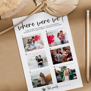 Elegant Modern Script   Where Were We Game Card