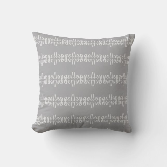 Elegant Modern Silver Shades Throw Pillow (Front)