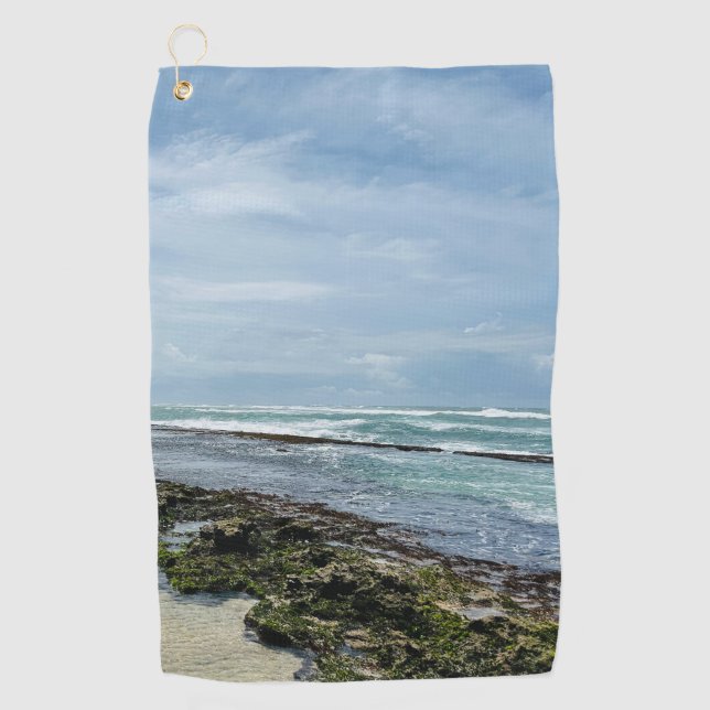 Elegant Modern Simple Custom Add Your Own photo Golf Towel (Front)