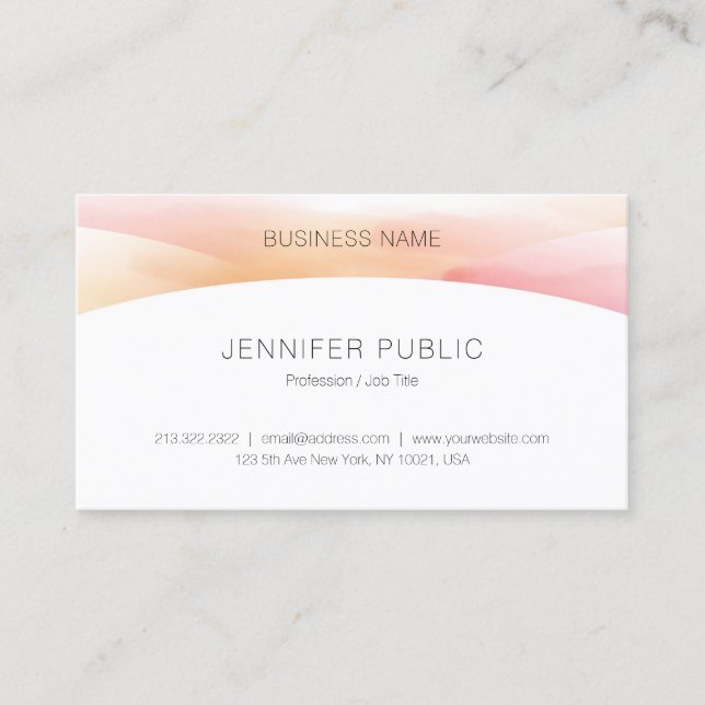 Elegant Modern Simple Design Professional Template Business Card (Front)