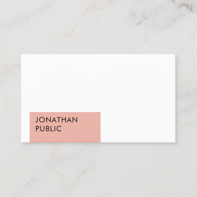 Elegant Modern Simple Design Template Professional Business Card (Front)