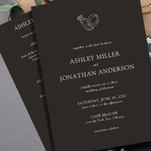 Elegant Modern Simple Elements All-in-One Wedding Invitation