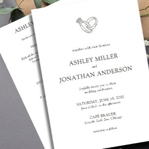 Elegant Modern Simple Elements All-in-One Wedding Invitation