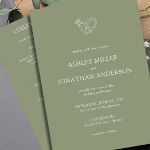 Elegant Modern Simple Elements All-in-One Wedding Invitation