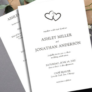 Elegant Modern Simple Elements All-in-One Wedding Invitation