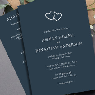 Elegant Modern Simple Elements All-in-One Wedding Invitation