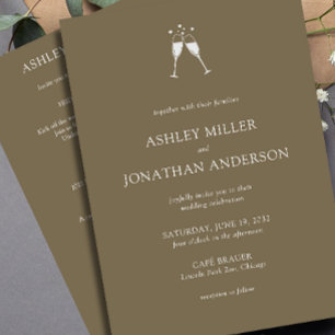 Elegant Modern Simple Elements All-in-One Wedding Invitation