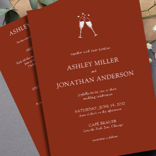 Elegant Modern Simple Elements All-in-One Wedding Invitation