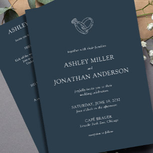 Elegant Modern Simple Elements All-in-One Wedding Invitation