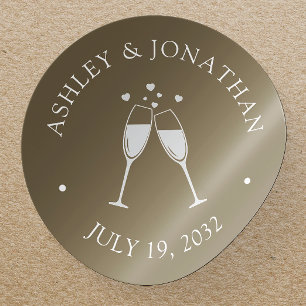 Elegant Modern Simple Elements Classic Round Sticker