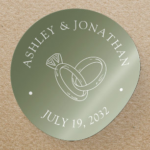Elegant Modern Simple Elements Classic Round Sticker
