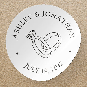 Elegant Modern Simple Elements Classic Round Sticker
