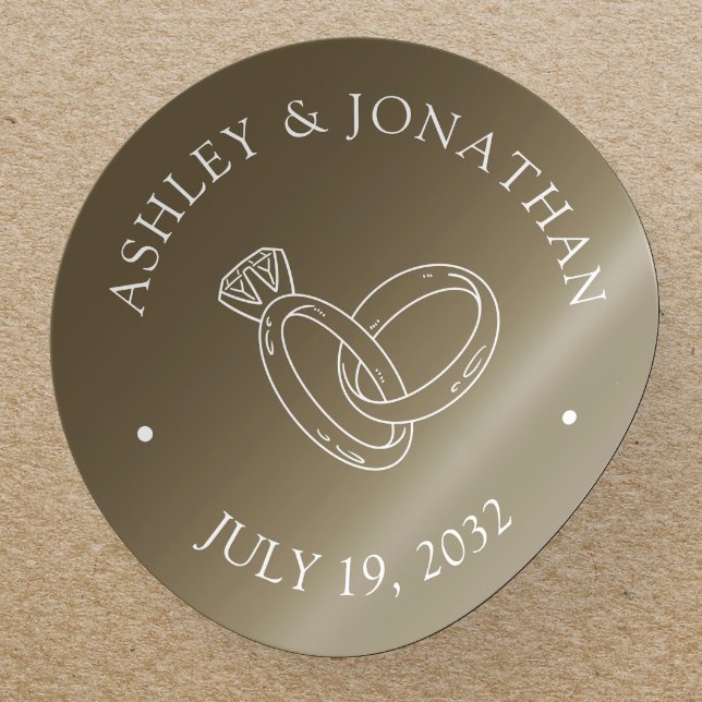 Elegant Modern Simple Elements Classic Round Sticker (Creator Uploaded)