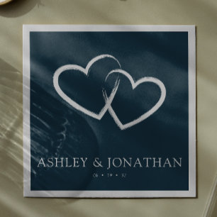 Elegant Modern Simple Elements Wedding Cocktail Napkin