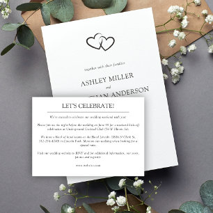 Elegant Modern Simple Elements Wedding Enclosure Card