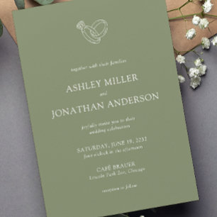 Elegant Modern Simple Elements Wedding Invitation