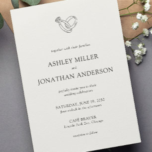 Elegant Modern Simple Elements Wedding Invitation