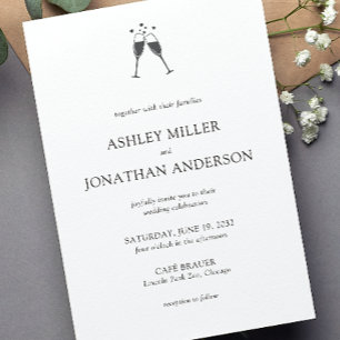 Elegant Modern Simple Elements Wedding Invitation