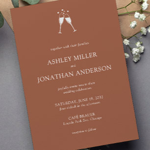 Elegant Modern Simple Elements Wedding Invitation