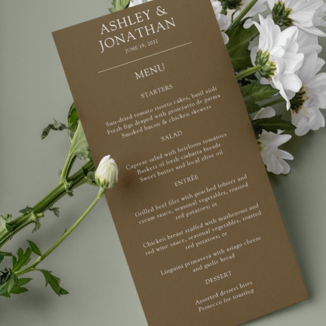 Elegant Modern Simple Elements Wedding Menu (Creator Uploaded)