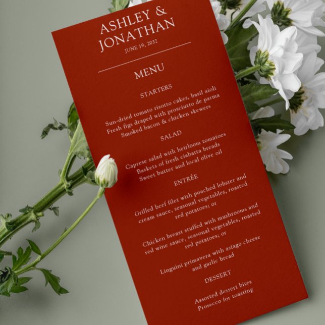 Elegant Modern Simple Elements Wedding Menu (Creator Uploaded)