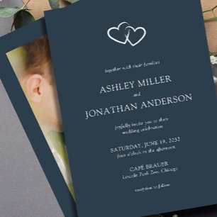Elegant Modern Simple Elements Wedding Photo Invitation