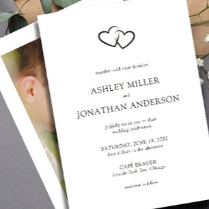 Elegant Modern Simple Elements Wedding Photo Invitation