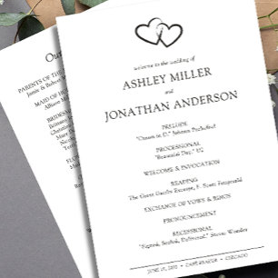 Elegant Modern Simple Elements Wedding Program