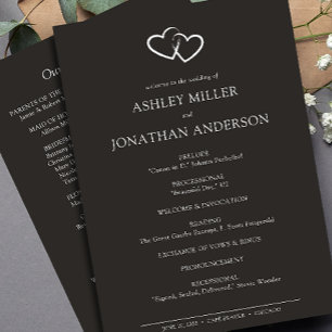 Elegant Modern Simple Elements Wedding Program