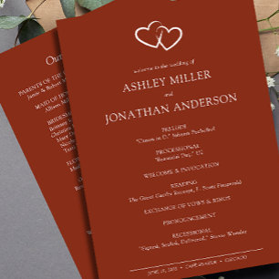 Elegant Modern Simple Elements Wedding Program