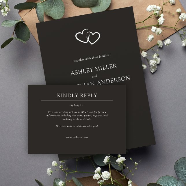 Elegant Modern Simple Elements Wedding RSVP Card (Creator Uploaded)