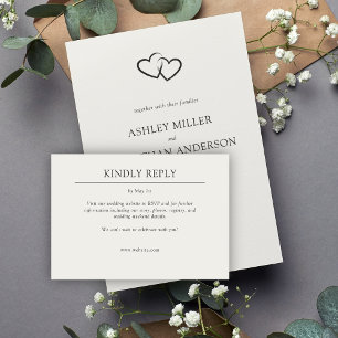 Elegant Modern Simple Elements Wedding RSVP Card
