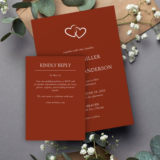 Elegant Modern Simple Elements Wedding RSVP Card (Creator Uploaded)
