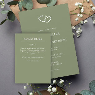 Elegant Modern Simple Elements Wedding RSVP Card
