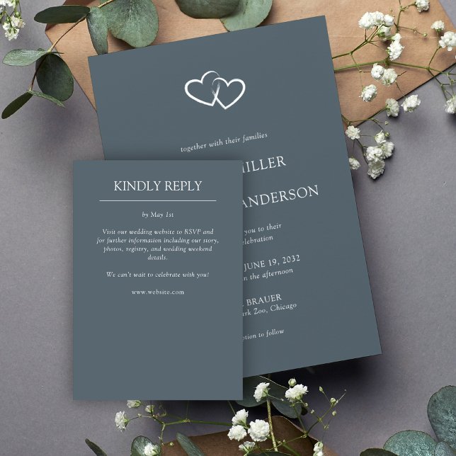 Elegant Modern Simple Elements Wedding RSVP Card (Creator Uploaded)