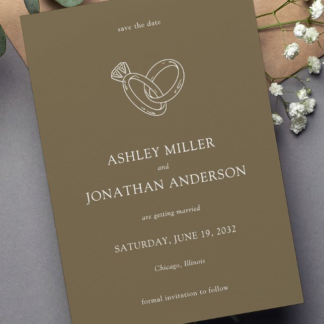 Elegant Modern Simple Elements Wedding Save The Date (Creator Uploaded)