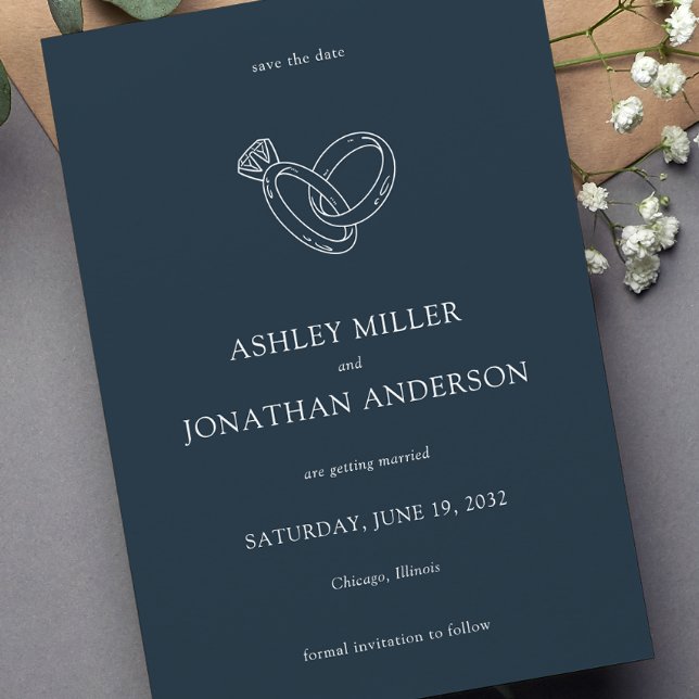 Elegant Modern Simple Elements Wedding Save The Date (Creator Uploaded)