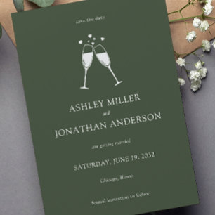 Elegant Modern Simple Elements Wedding Save The Date