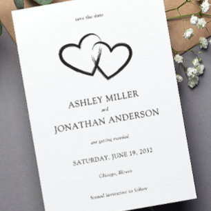 Elegant Modern Simple Elements Wedding Save The Date