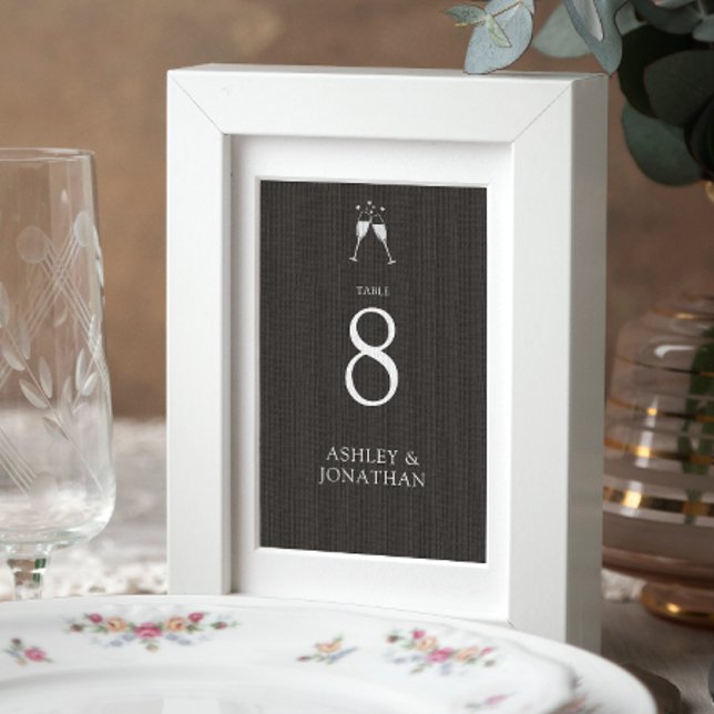 Elegant Modern Simple Elements Wedding Table Number (Creator Uploaded)