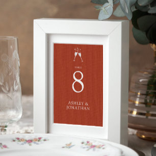 Elegant Modern Simple Elements Wedding Table Number