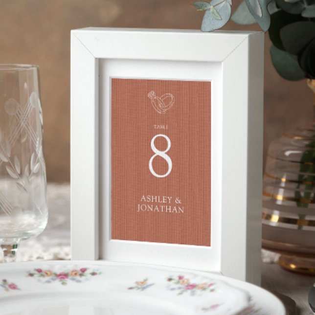 Elegant Modern Simple Elements Wedding Table Number (Creator Uploaded)